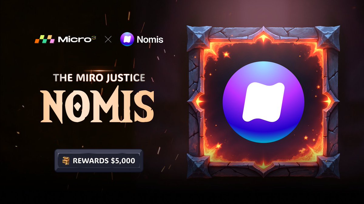 Ricombarry01's tweet image. 🚀 Nomis Quest – Check Your Onchain Reputation &amp;amp; Earn Rewards! 🎉
@0xNomis uses AI &amp;amp; onchain data to score wallets from 0 - 100, no KYC or Web2 socials required! 🔥
Refer friends and earn $0.5 USDT per referral 
micro3.io/quest/nomis-pr…

#Micro3 #Web3 #Nomis