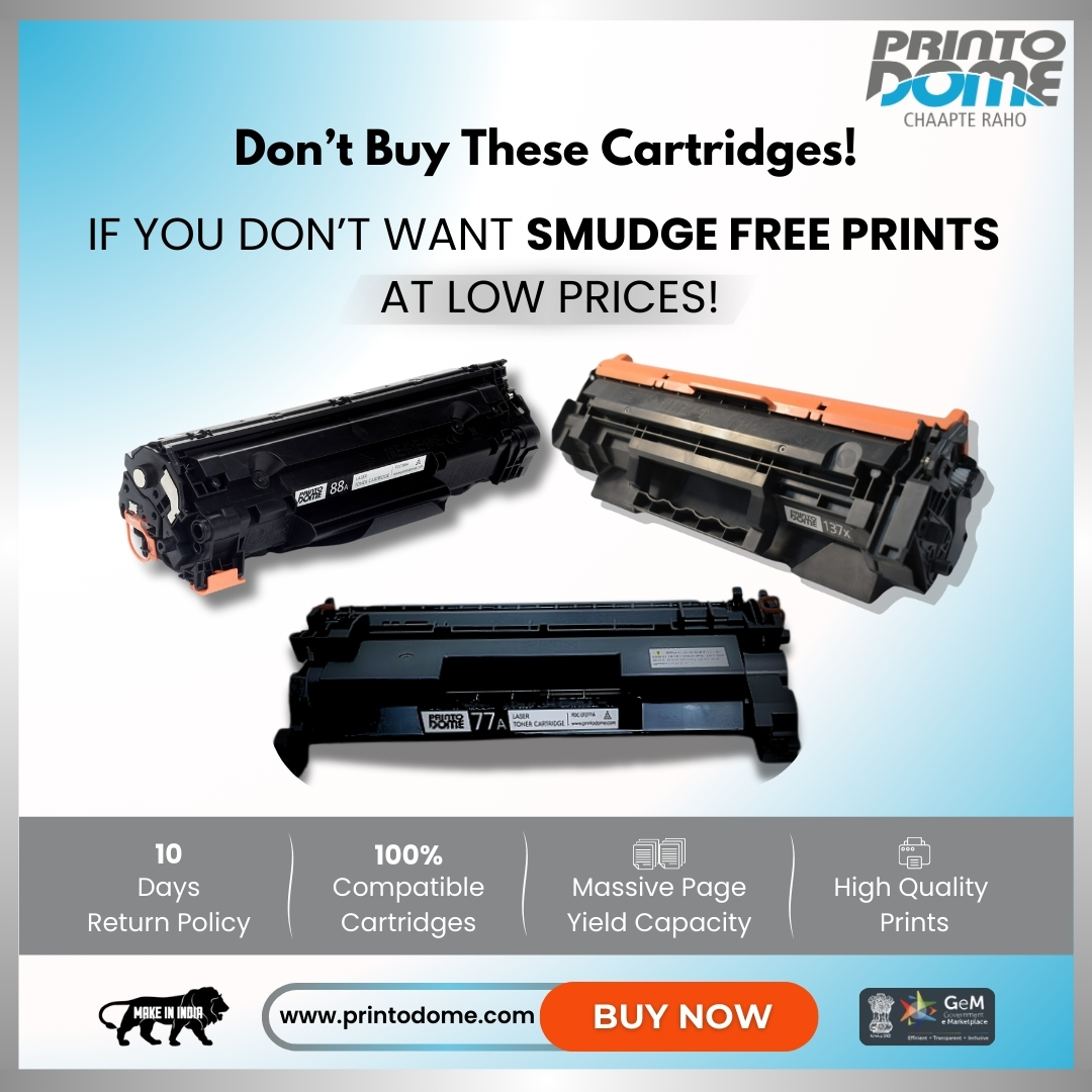 Printodome's tweet photo. 🖨️ Smudge-Free Prints at Unbeatable Prices! 🖨️✨
Why compromise on print quality when you can get high-quality, smudge-free prints with Printodome #CompatibleCartridges 🚀🔥

📢 Made in India | Available on GeM Portal
📍 Shop Now: https://t.co/6OsZD035yq

#Printodome https://t.co/PeVmBWKLbA