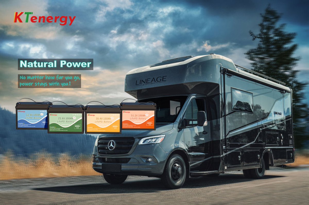 KTenergyInc's tweet image. No matter how far you go, power stays with you! The lead-to-lithium battery provides long-lasting power for your RV, making your exploration journey worry-free.#LongRangePower #RVTravel #AdventureReady #KTenergy