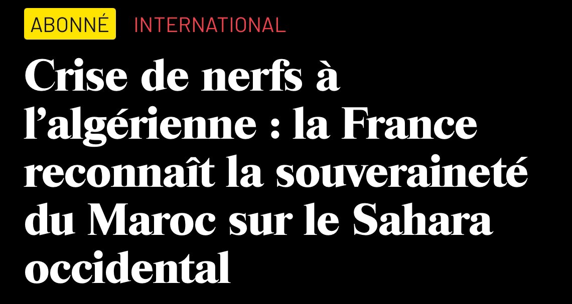 🇲🇦/🇺🇸🇩🇪🇪🇸🇫🇷 Rappel !

Quand le Maroc rentre en crise ouverte avec un grand pays, essentiellement à cause du Sahara, il ne baisse pas ses exigences d'un iota, jusqu'à obtenir gain de gause.

🇺🇸➡️ Quand Obama a voulu introduire les droits de l'homme au mandat de la MINURSO 🇺🇳