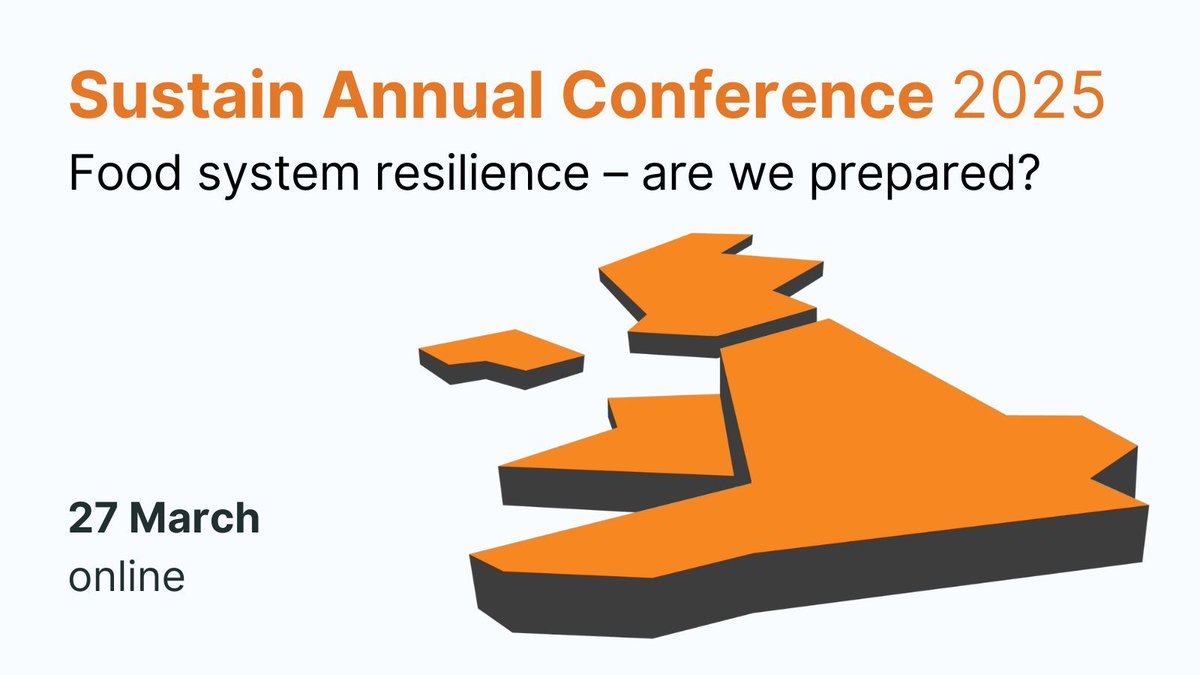 UKSustain's tweet photo. Nearly time for #Sustain25

Professor Tim Lang will be kicking off our Annual Conference, following the publication of his landmark report on UK civil food resilience.

Over 800 signed up. Last few tickets🔽 
 https://t.co/0785ystbWo https://t.co/B7W5VIElAS