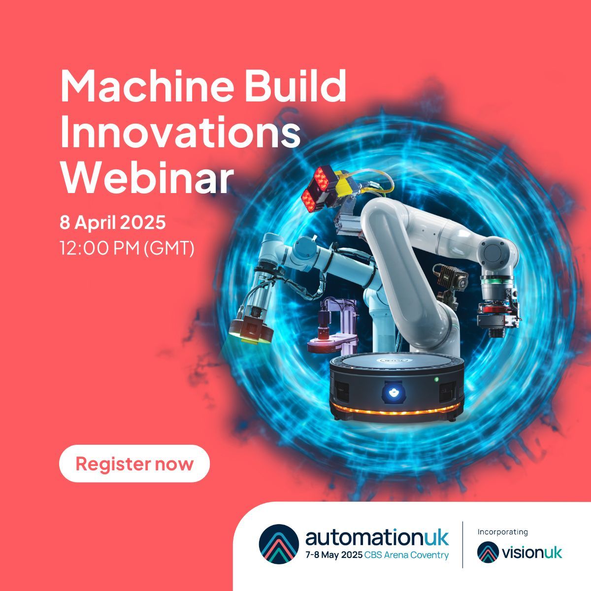 Join our free Automation UK 2025 Pre-Event Webinar to explore the challenges of simplifying complex machine-building processes, workforce skills, and AI-driven efficiency. 

Register today - us02web.zoom.us/webinar/regist… 

#webinars #AutomationUK2025 #vision  #Automation #VisionUK