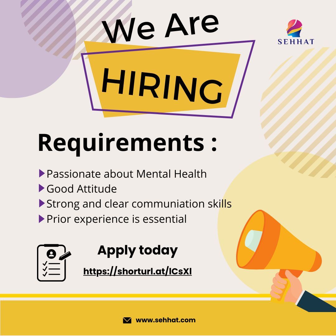 Join the Sehhat family, Volunteering includes flexible commitments, training, and mentorship. Be part of something bigger! 

Apply today: shorturl.at/lCsXl 

#mentalhealth #punjabimentalhealth #volunteer #seva