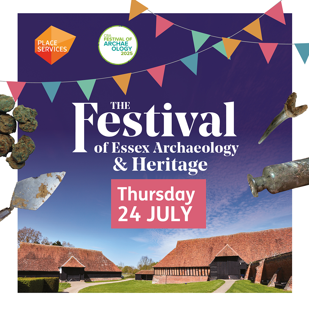 Place Services at <a href="/Essex_CC/">Essex County Council</a> are excited to announce the first Festival of Essex Archaeology and Heritage: 24 July 2025 #CressingTempleBarns

A FREE festival for anyone with an interest in archaeology, history and the heritage of Essex.

#essexfestivalarchaeology
