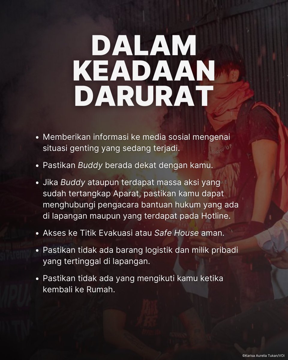 SAFEnet | Southeast Asia Freedom of Expression Net (@safenetvoice) on Twitter photo Penolakan masih berlangsung, dan tindakan represif aparat semakin tak terkendali.
Bersama <a href="/studiopancaroba/">โค๏ธ๐งก๐๐๐๐</a>, kami telah menyiapkan panduan digital agar teman-teman tetap terlindungi sebelum, saat, dan setelah aksi. Penolakan masih berlangsung, dan tindakan represif aparat semakin tak terkendali.
Bersama <a href="/studiopancaroba/">โค๏ธ๐งก๐๐๐๐</a>, kami telah menyiapkan panduan digital agar teman-teman tetap terlindungi sebelum, saat, dan setelah aksi.
