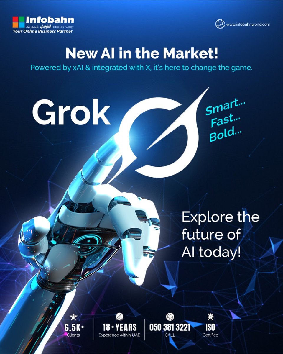 Grok is revolutionizing the AI landscape with smarter, faster, and bolder innovations. Powered by cutting-edge xAI technology, it’s designed to tackle complex challenges and drive real-world impact.
#AI #Grok #Innovation #FutureTech #ArtificialIntelligence #martechagencydubai