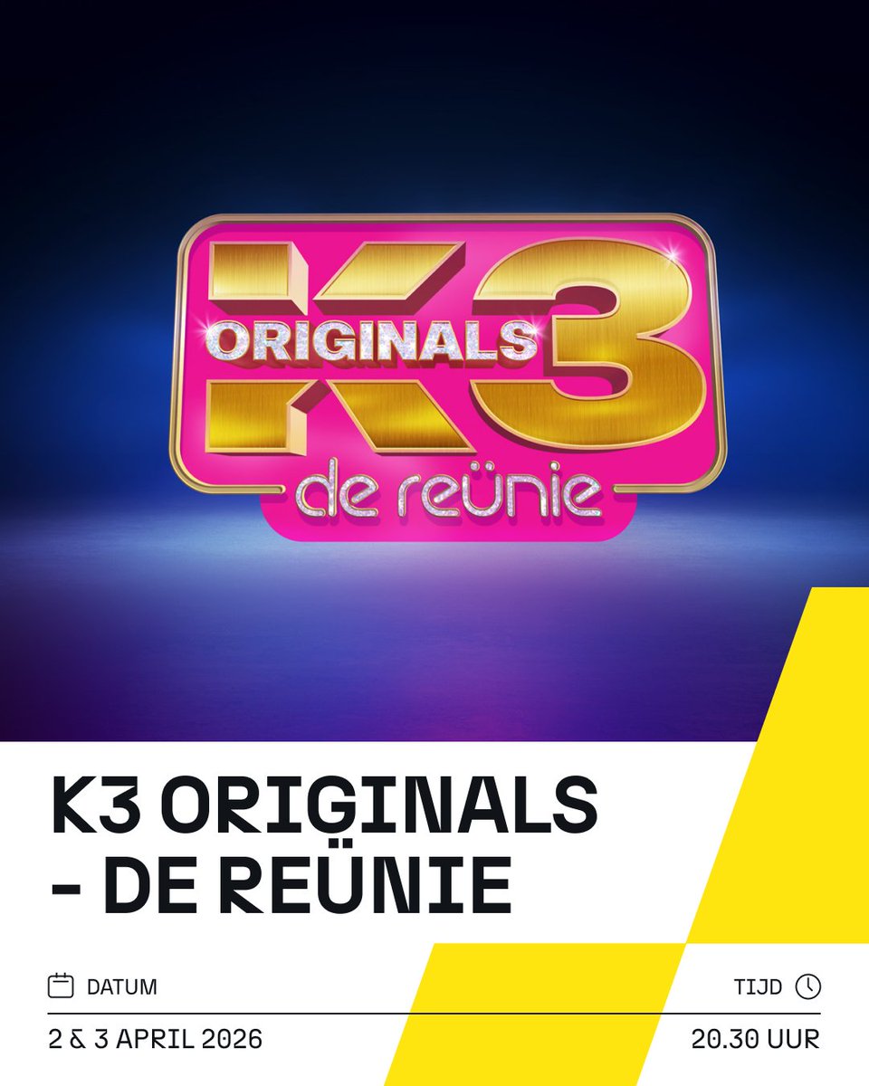 🎈 Oya Lélé – de originele K3 komt naar Rotterdam!

Karen, Kristel &amp; Kathleen zijn terug voor de reünie! Herbeleef de magie van de K3 Originals live in Rotterdam Ahoy op 2 &amp; 3 april 2026.

🎟️ Tickets zijn vanaf nu beschikbaar via ahoy.nl/agenda/concert…

#k3 #rotterdamahoy