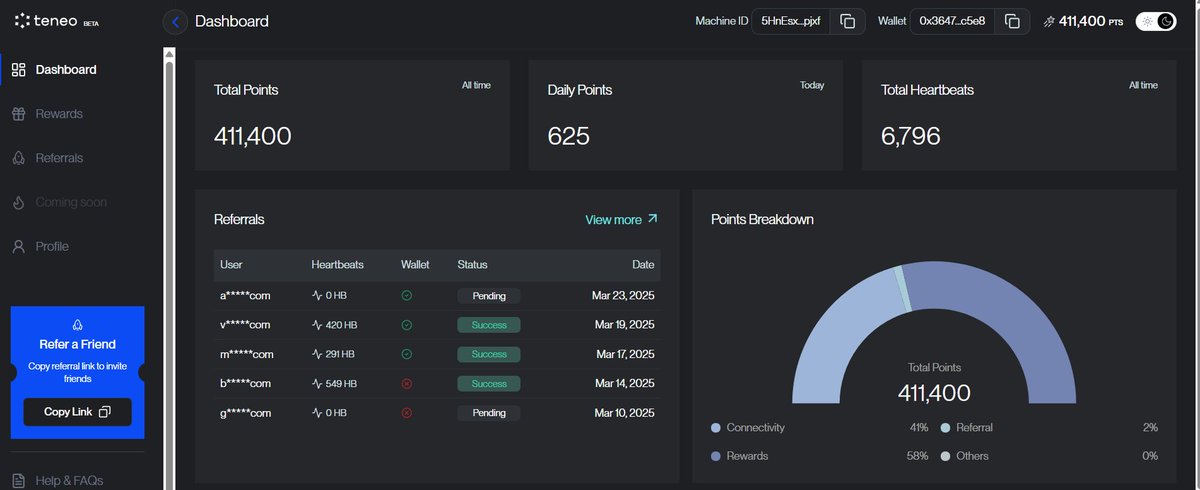 dhirajdixit2002's tweet image. 🚀 Join the #TeneoProtocol revolution! I&apos;m running a Community Node and earning rewards by powering a decentralized data network. Here&apos;s how you can level up your crypto game:

1️⃣ Click the referral link
2️⃣ Sign up &amp;amp; activate your node
👉 dashboard.teneo.pro/auth/signup?re…
3️⃣ Start earning…