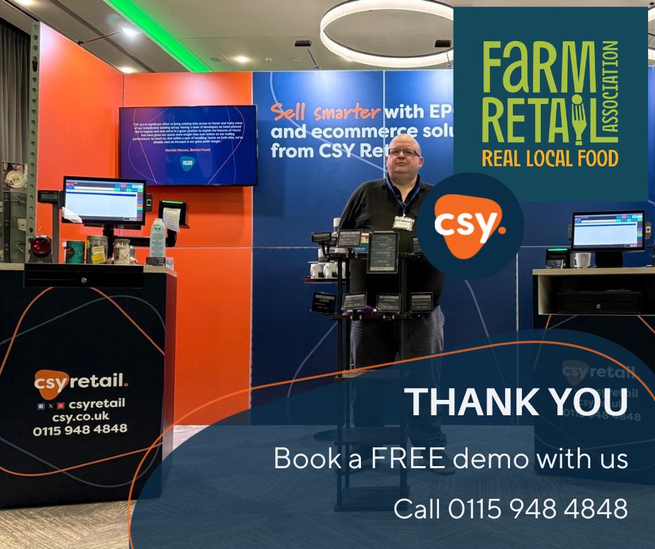 And just like that, the Farm Retail Association Conference 2025 is over!
Thank you to everyone who stopped by our stand to chat about our EPOS.
If you missed us at the event, feel free to reach out for a free demo. Call us on 0115 948 4848
#epos #farmretail