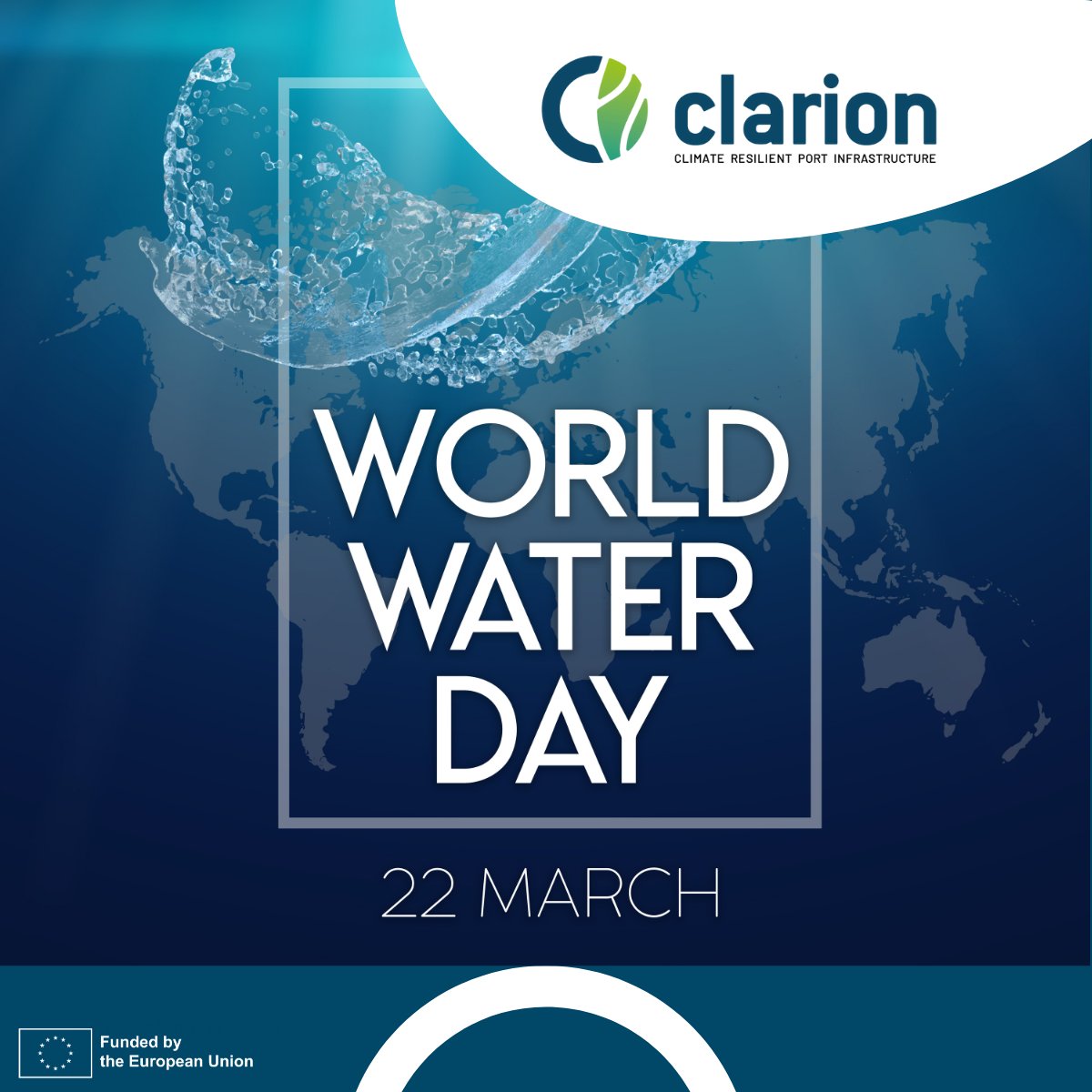 🌊 Water is life. As climate change intensifies, ports must adapt. CLARION boosts port resilience to safeguard trade, communities &amp; ecosystems. #WorldWaterDay #CLARIONProject 🌍