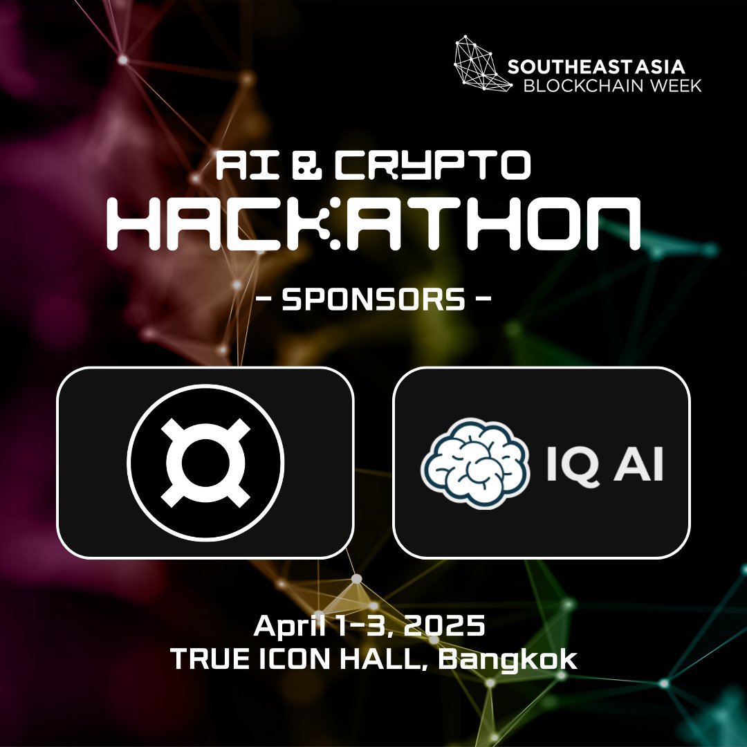 Southeast Asia Blockchain Week (@seabwofficial) on Twitter photo โจย Frax <a href="/fraxfinance/">Frax Finance ยคโ๏ธยค</a> and IQ AI <a href="/IQAICOM/">IQ AI</a> Joins #SEABW2025 as our AI & Crypto Hackathon Sponsors!
Weโre excited to announce our incredible sponsors for the upcoming hackathon in Bangkok โ Frax and IQ AI!ย With their support, weโre gearing up for an epic event. ๐๐ผ
๐ Frax: Leading โจย Frax <a href="/fraxfinance/">Frax Finance ยคโ๏ธยค</a> and IQ AI <a href="/IQAICOM/">IQ AI</a> Joins #SEABW2025 as our AI & Crypto Hackathon Sponsors!
Weโre excited to announce our incredible sponsors for the upcoming hackathon in Bangkok โ Frax and IQ AI!ย With their support, weโre gearing up for an epic event. ๐๐ผ
๐ Frax: Leading