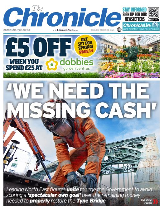 Today <a href="/ChronicleLive/">The Chronicle</a> is urging Ministers to end the uncertainty over the last piece of funding for the Tyne Bridge's restoration chroniclelive.co.uk/news/north-eas…