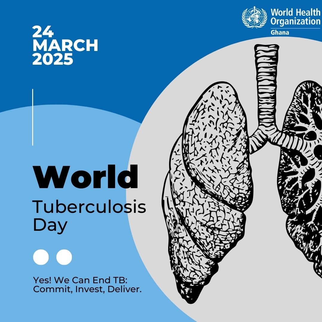 Despite being preventable and curable, TB affected 10.8 million people worldwide in 2023.

On #WorldTBDay2025, let’s Commit, Invest, and Deliver a future free from TB.

Together, we can end TB and build healthier lives for all!