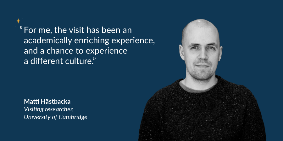 What can a research visit abroad offer? 🌏

“A research visit broadens your thinking and offers a new work environment,” says Matti Hästbacka, a PhD researcher at the University of Helsinki.

Interested? Apply for a Researchers Abroad grant by April 11! tutkijatmaailmalle.fi/briefly-in-eng…