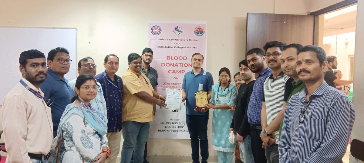 We express our gratitude to all blood donors &amp; #nationallawuniversityodisha for organizing  a successful blood donation camp at #NationalLawUniversityOdisha,Cuttack.Your unwavering dedication has made a tremendous impact, resulting in the collection of 70 lifesaving blood units.