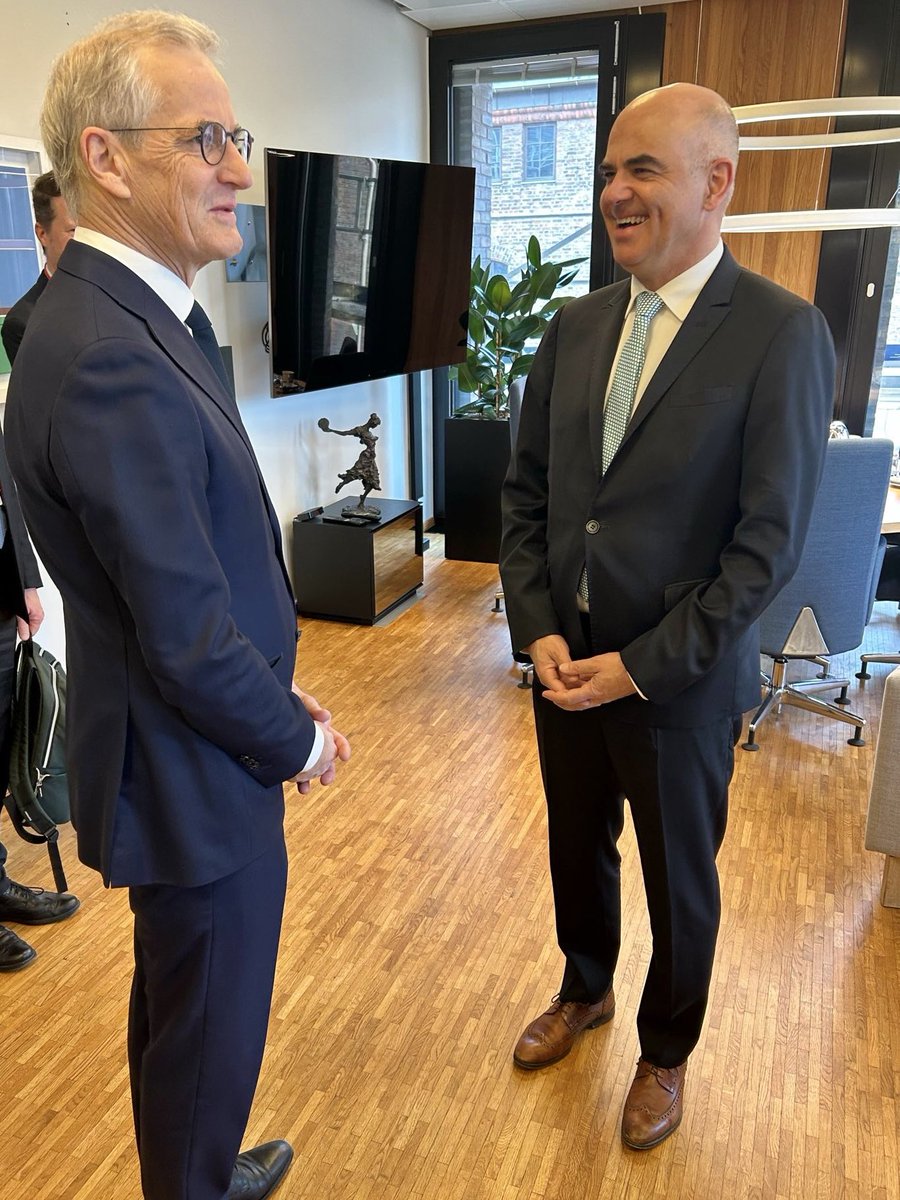 Pleased to have welcomed <a href="/alain_berset/">Alain Berset</a>, Secretary General of the Council of Europe, to Oslo. Democracy, rule of law and human rights are preconditions for securing peace and stability, both within and between states. The Council has an important role to play! <a href="/coe/">Council of Europe</a>