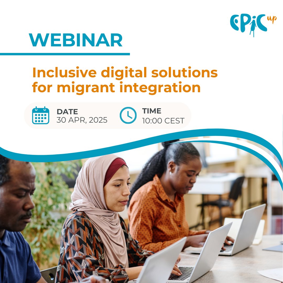 The agenda for our first webinar is here! 🚀 Join us for an engaging session on how digital tools can enhance #migrantintegration and improve access to public services

Agenda 👉epicamif.eu/wp-content/upl…
Registration 👉events.teams.microsoft.com/event/8d2937c2…