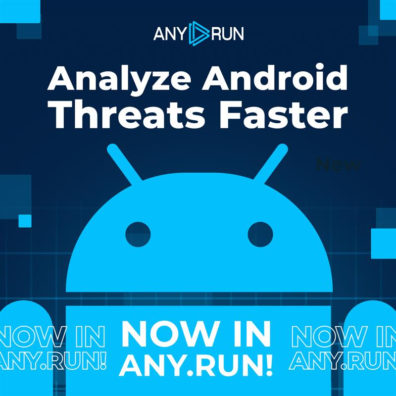 M4lcode's tweet image. FExcited to share that ANY.RUN now supports Android OS inside its interactive sandbox! You can analyze APK behavior in real time, right in the cloud. 🔥 Available for ALL plans (yes, even free!). 📷 Let’s check it out together! app.any.run/?utm_source=x_…