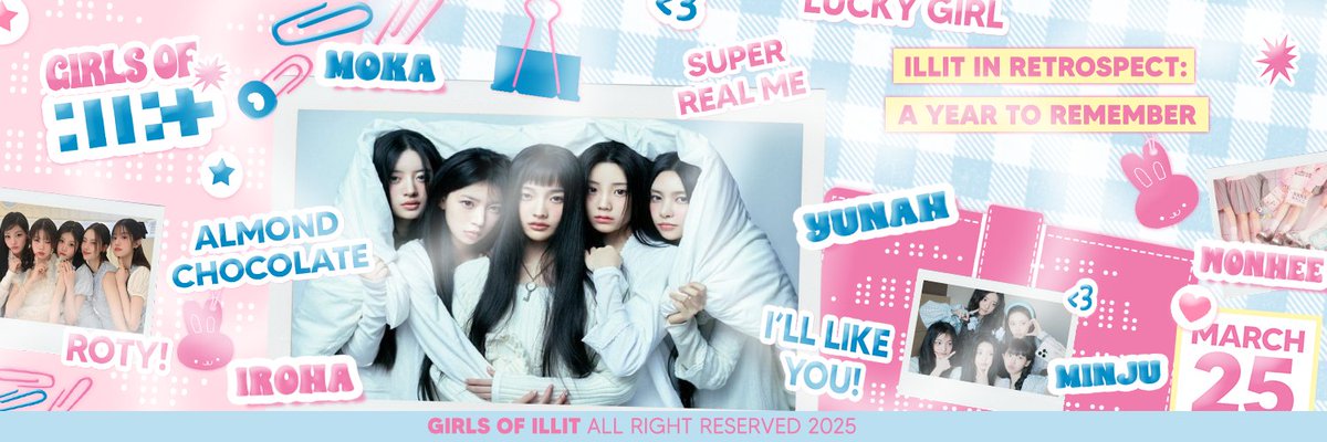 ﹏⊹ ࣪ ˖ Twinkle the sky with your own star as we celebrate ILLIT’s first year together. 𝐖𝐞𝐚𝐫 𝐨𝐮𝐫 𝐭𝐰𝐢𝐛𝐛𝐨𝐧 proudly, and let your light shine alongside theirs in this dazzling constellation!

°˖➴ : bingkai.in/illit-annive