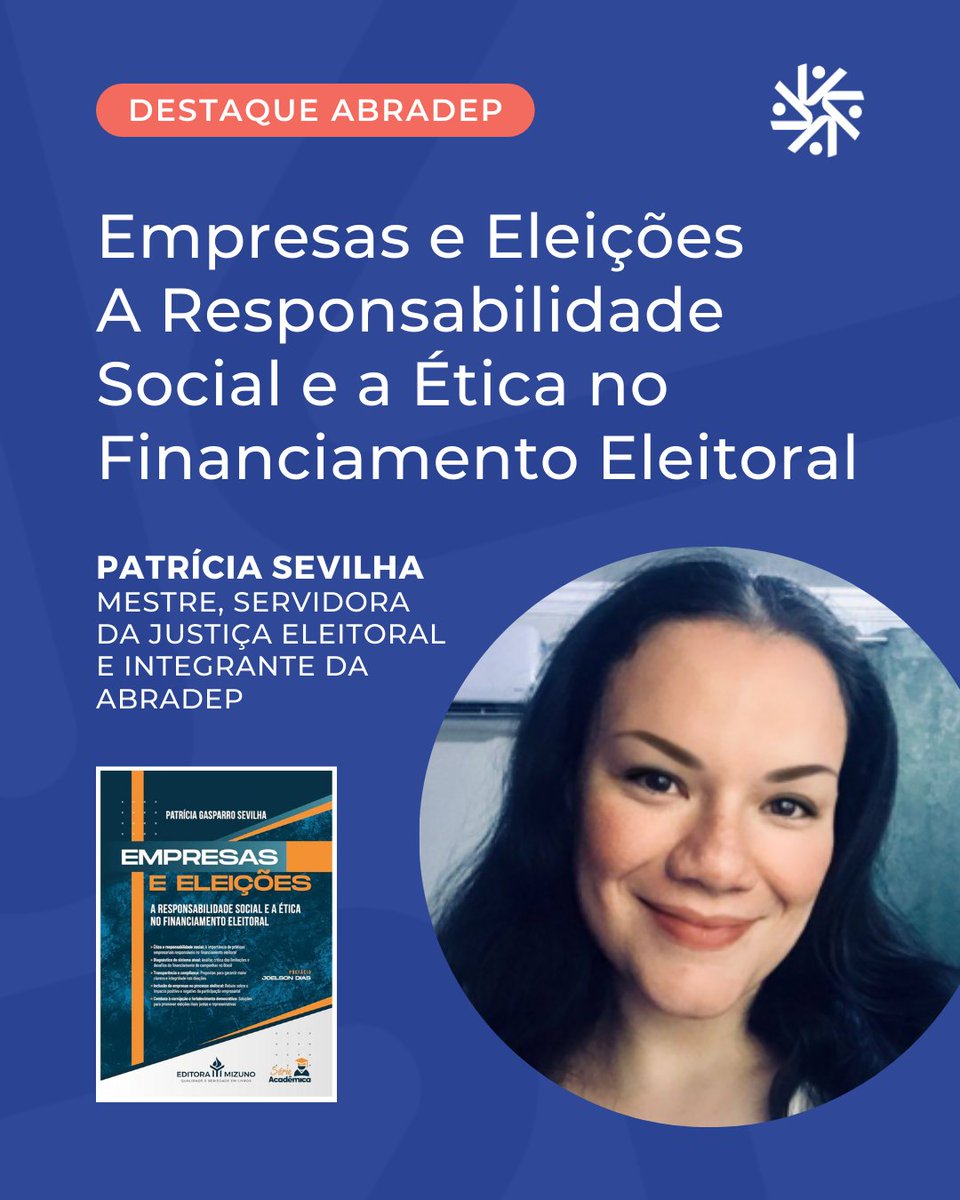 A ABRADEP saúda o livro Empresas e Eleições da mestre Patrícia Sevilha, que analisa ética, responsabilidade social e financiamento de campanhas no Brasil. A obra discute desafios do sistema e sugere modelos mais inclusivos. 

Saiba mais: editoramizuno.com.br/products/livro… 

#QuemFAZABRADEP