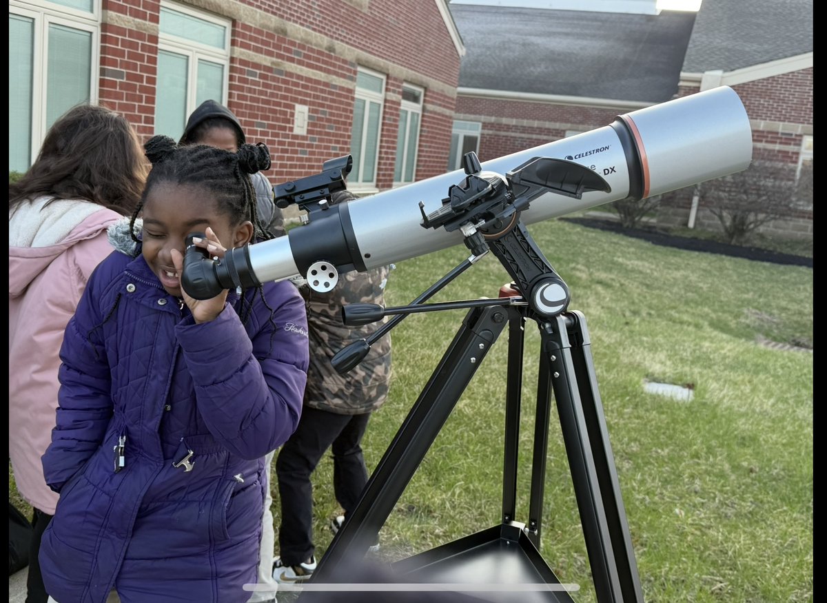 Today, the EES Young Astronomers Club took the telescope outside for a quick glimpse of the moon - and the excitement was out of this world!🔭A huge thank you to the PTEF for making these hands-on experiences possible! <a href="/PikeEF/">PTEF</a> <a href="/PikeSchools/">Pike Twnshp Schools</a> <a href="/Celestron/">Celestron</a> 
#astronomy #moon🌘