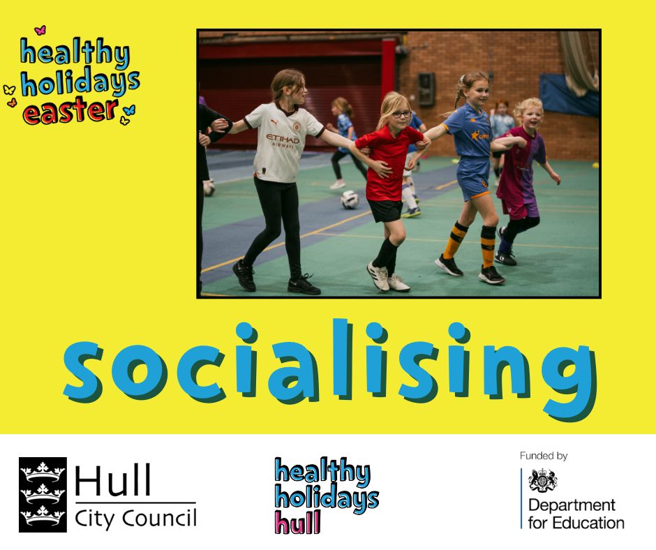The Healthy Holidays Hull programme helps children boost their social skills in a fun, supportive environment. Through sports, crafts, and arts, they’ll learn teamwork, communication, and independence. Let’s empower the next generation! 🌟#HealthyHolidaysHull #HAF2025