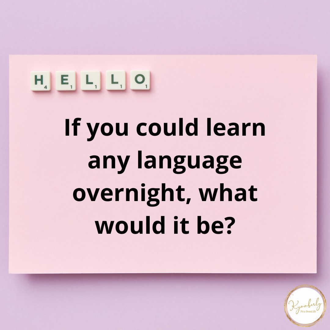 Pr31BossLife's tweet image. If you could wake up fluent in any language, which one would you choose? #LanguageGoals #LearnSomethingNew #MultilingualLife