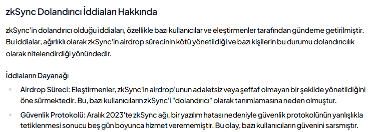 isnotberlin's tweet photo. Yapay zekaya sorduk:
#zkSyncScam ! https://t.co/YgWvRMkW9W