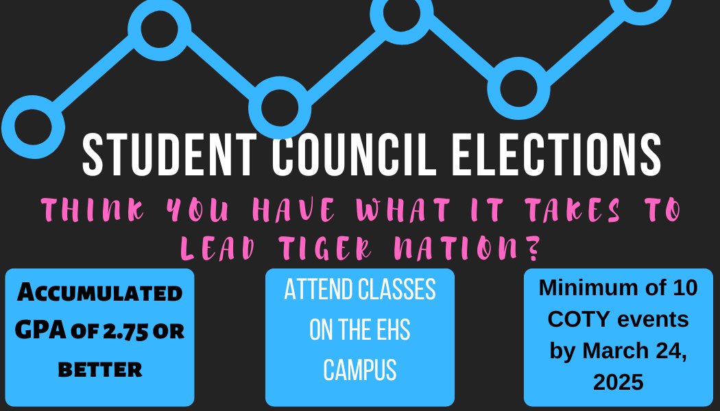 Interested in joining the EHS StuCo family? Stop by Nally's room (242) to get more information. All paperwork is due by Friday, March 28th at 3 p.m. Late paperwork WILL NOT BE ACCEPTED!
