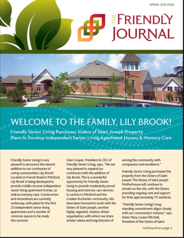 Read all about it, friends! The Spring 2025 issue of the Friendly Journal is hot off the presses. Learn more about our newest community, #LilyBrook; a spotlight on wellness; our capital campaign and more!  friendlyseniorliving.org/blog/3d-flip-b…