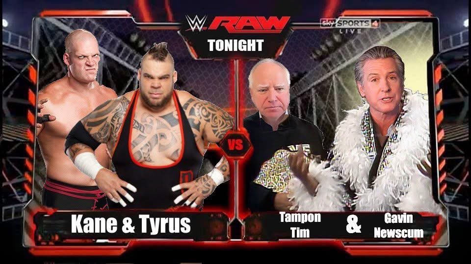 Tyrus (@planettyrus) on Twitter photo For charity …. <a href="/GlennJacobsTN/">Glenn Jacobs</a> & #tyrussmash “two wrestlers and <a href="/Tesla/">Tesla</a> truck “ vrs <a href="/GavinNewsom/">Gavin Newsom</a> and <a href="/Tim_Walz/">Tim Walz</a> For charity …. <a href="/GlennJacobsTN/">Glenn Jacobs</a> & #tyrussmash “two wrestlers and <a href="/Tesla/">Tesla</a> truck “ vrs <a href="/GavinNewsom/">Gavin Newsom</a> and <a href="/Tim_Walz/">Tim Walz</a>