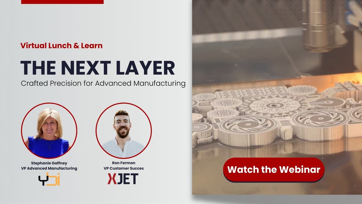 XJet_3d's tweet image. Miss our webinar with Youngstown Business Incubator? Watch the recording now to learn how #NanoParticleJetting technology offers unmatched benefits for #AdvancedManufacturing users in North America: xjet3d.com/watch-webinar-…
#XJet3D #Metal3DPrinting #AdditiveManufacturing