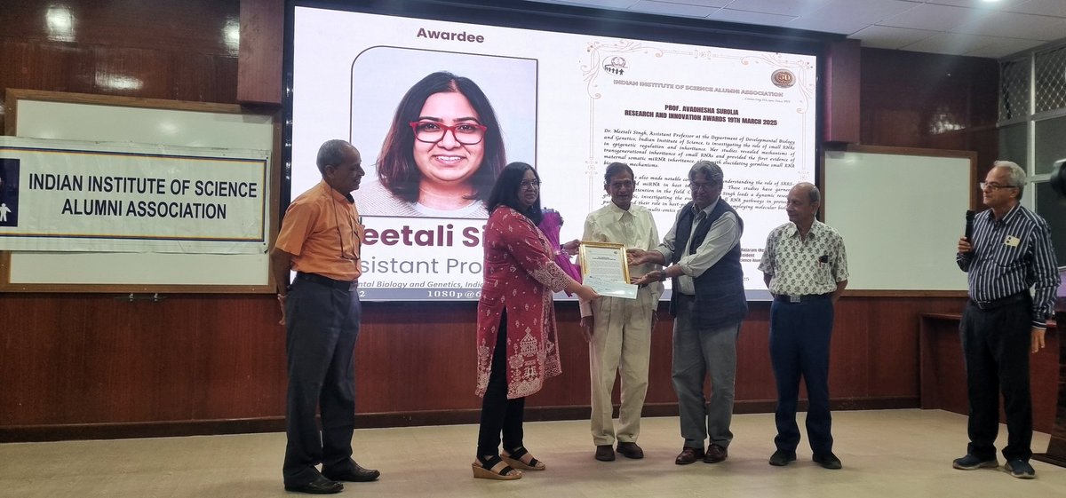 Sudarshan Gadadhar (@sudiya14) on Twitter photo Congratulations <a href="/meetalichauhan/">Meetali Singh</a> for being conferred with the Prof. Avadhesha Surolia Research and Innovation award 2024 ππππππ Here's to many more accolades towards scientific excellence from you and your team
<a href="/IiscaaIi/">IIScAA</a> <a href="/iiscbangalore/">IISc Bangalore</a> Congratulations <a href="/meetalichauhan/">Meetali Singh</a> for being conferred with the Prof. Avadhesha Surolia Research and Innovation award 2024 ππππππ Here's to many more accolades towards scientific excellence from you and your team
<a href="/IiscaaIi/">IIScAA</a> <a href="/iiscbangalore/">IISc Bangalore</a>