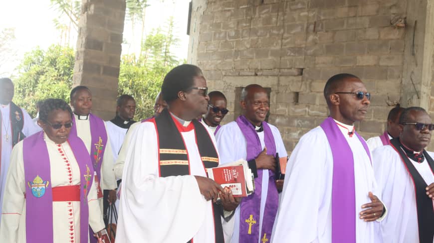 BishopsVoice's tweet image. The official installation of Ven. Capt Elly Wasswa- Archdeacon of Gayaza