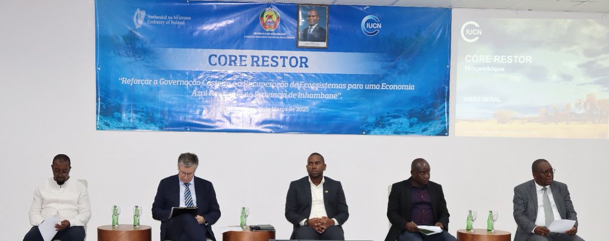 Last week, the CORE RESTOR Project was launched in #inhambane seascape, #Mozambique 🇲🇿

With this project, Inhambane's #BlueEconomy will undertake practical ecosystem restoration through demonstration sites aiming to bring direct benefits to the landscape and local communities.