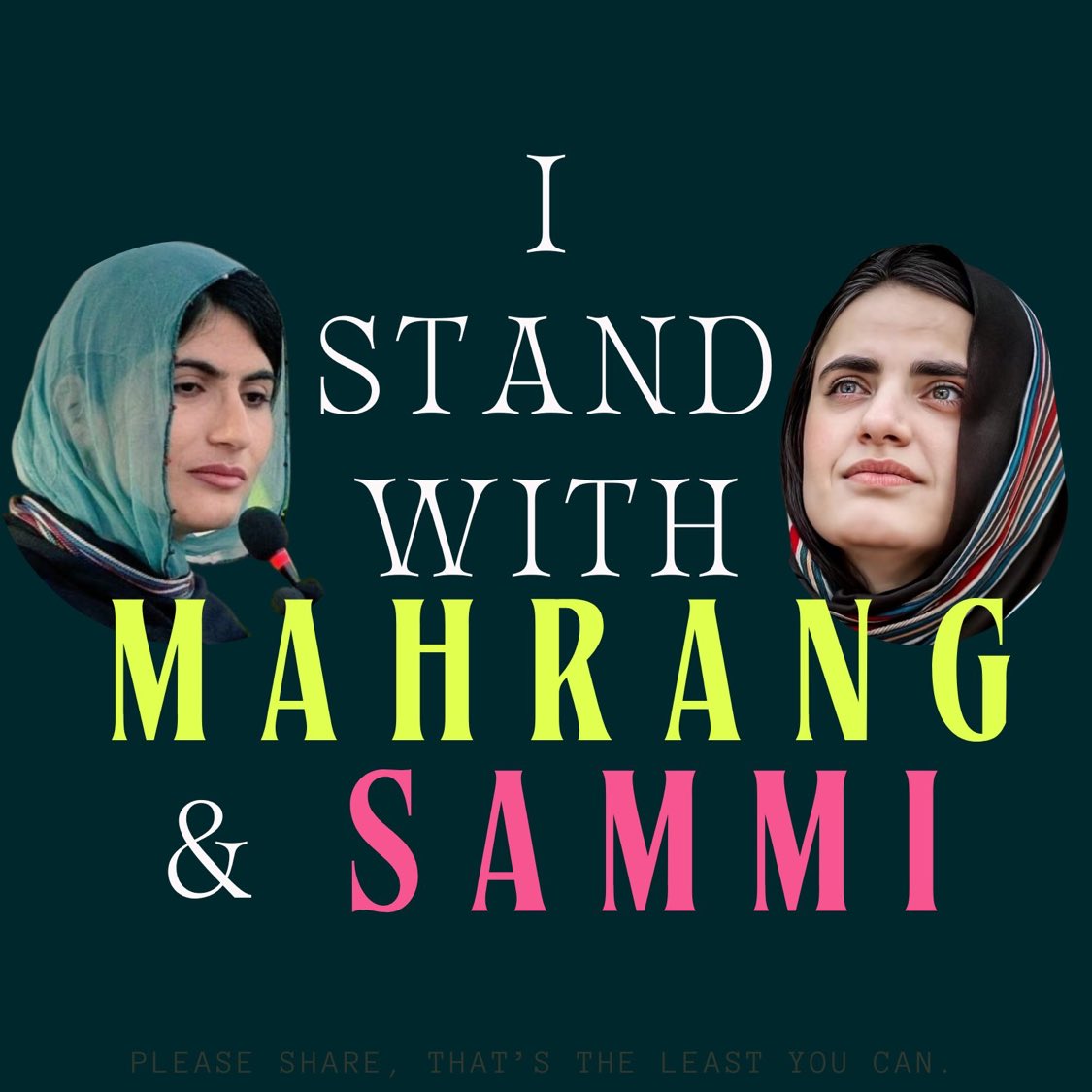 Sarawaan1's tweet photo. I condemn actions of Sindh Police, and I stand with @MahrangBaloch_ &amp; @SammiBaluch . 

Share if you do, unfollow me if you don't.

#NoToPakistansTyranny https://t.co/3yEhn4pRzB
