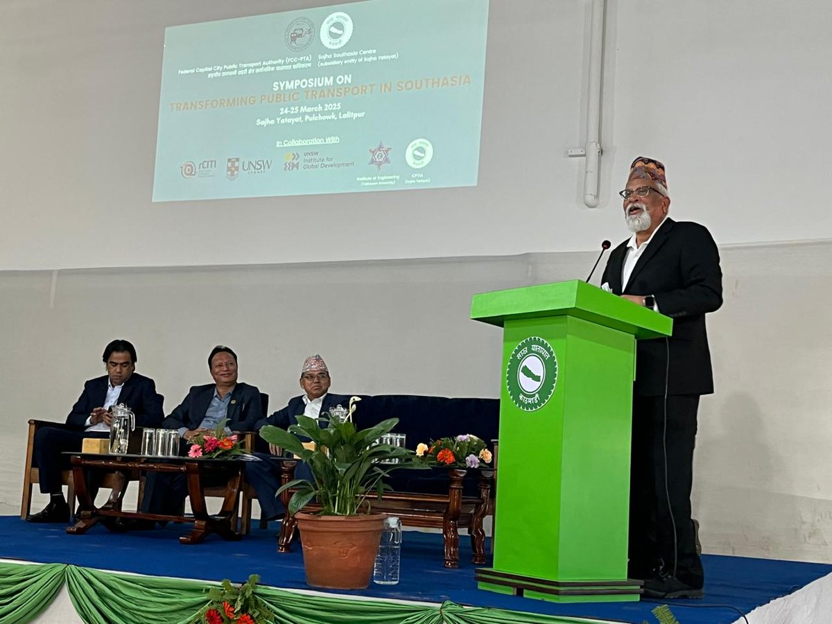 "Road widening will never solve our traffic problem. We need to manage our transport system," <a href="/alokjainhk/">Alok Jain 程艾樂</a>, Nepali transport expert with experience in over 70 countries &amp; managed Hong Kong's world class #PublicTransport system. Symposium on Transforming Public Transport in S. Asia