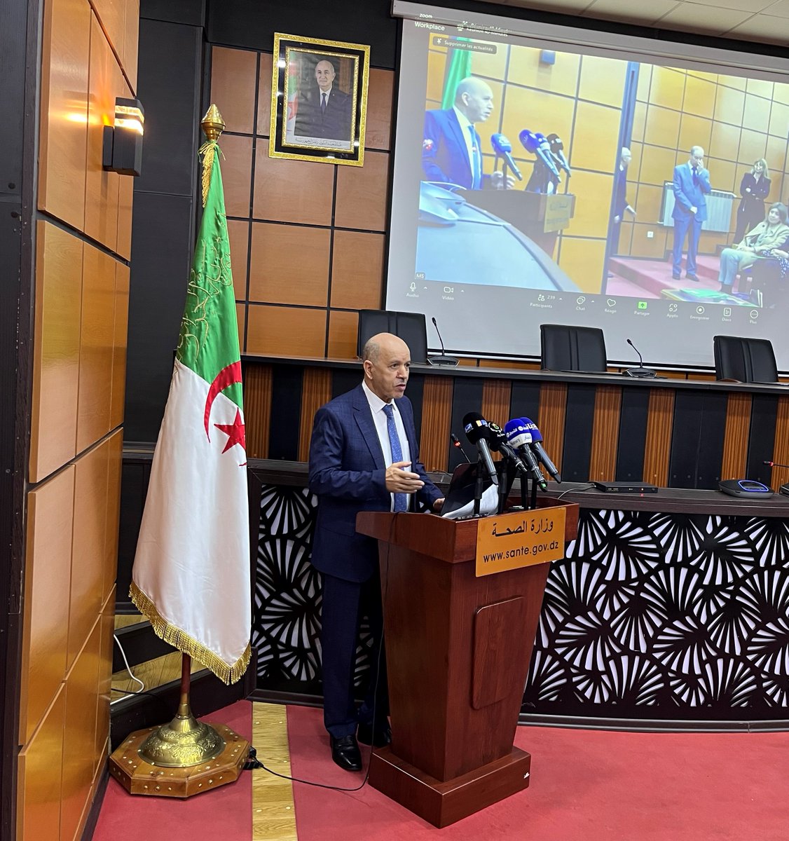 OMS Algérie (@oms_algerie) on Twitter photo Ce matin, 24 mars 2025, au siège du <a href="/Sante_Gouv_dz/">Ministère de la Santé Algérie وزارة الصحة الجزائر</a> , les partenaires de la lutte contre la tuberculose en Algérie ont célébré la journée mondiale de lutte contre la tuberculose.
« Oui ! Nous pouvons mettre fin à la tuberculose : s’engager, investir et agir concrètement » Ce matin, 24 mars 2025, au siège du <a href="/Sante_Gouv_dz/">Ministère de la Santé Algérie وزارة الصحة الجزائر</a> , les partenaires de la lutte contre la tuberculose en Algérie ont célébré la journée mondiale de lutte contre la tuberculose.
« Oui ! Nous pouvons mettre fin à la tuberculose : s’engager, investir et agir concrètement »