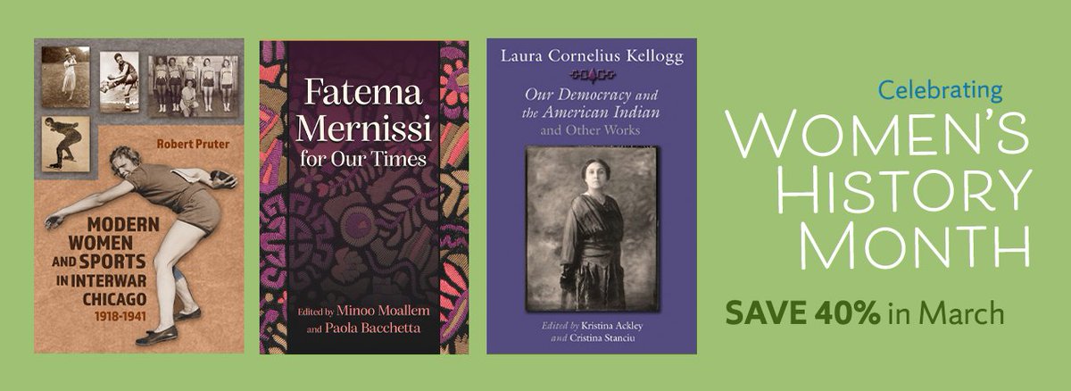 There's still time to save in our Women's History Month sale! All of our women's and gender studies titles and more are 40% off until the end of the month. buff.ly/qgt9sCu