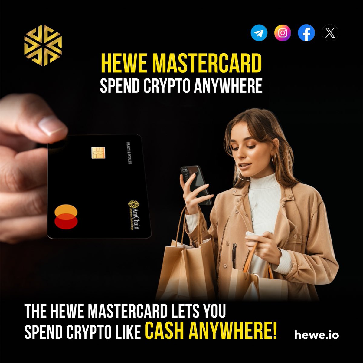 heweofficial's tweet image. 💳 Spend crypto like cash—anytime, anywhere! 🚀 

With the HeWe Mastercard, your digital assets are now more powerful than ever. Shop, withdraw, and pay seamlessly. 

Ready to revolutionize your spending? 🌍✨ 

#HeWeMastercard #CryptoPayments #SpendCrypto #FinancialFreedom