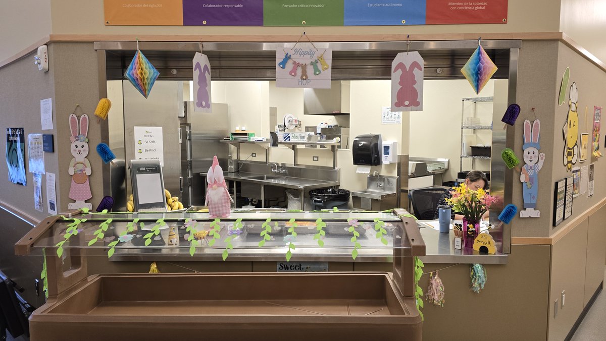 Mrs. DeeDee is all decorated for spring, at the ELC.