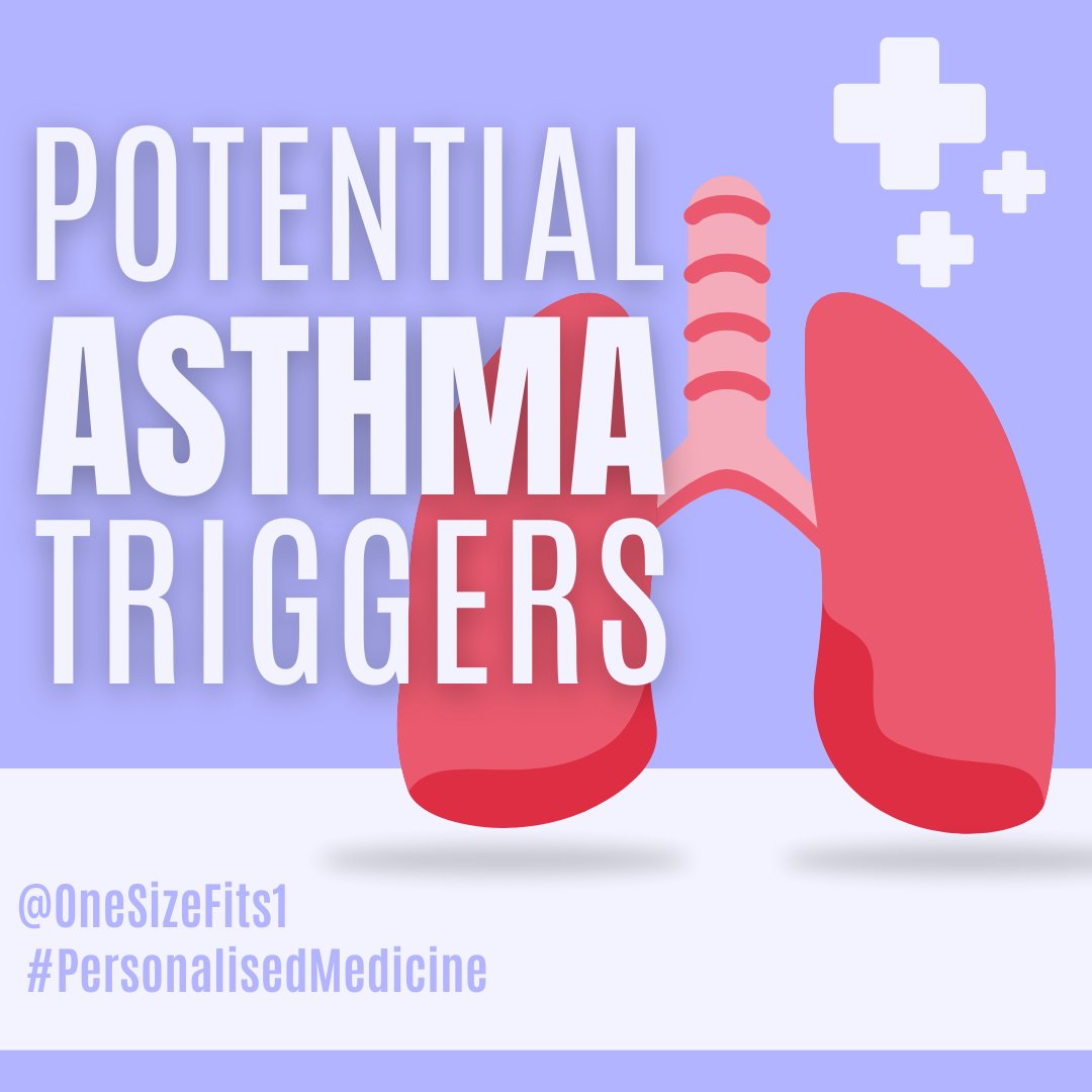 onesizefits1's tweet photo. Not all asthma triggers are the same, so neither should the treatments be! 
By understanding genetic variations, doctors can identify what might be triggering your asthma, like pollution or dust mites, and create a personalised treatment plan just for you.
#personalisedmedicine https://t.co/yUTjCFIpWz