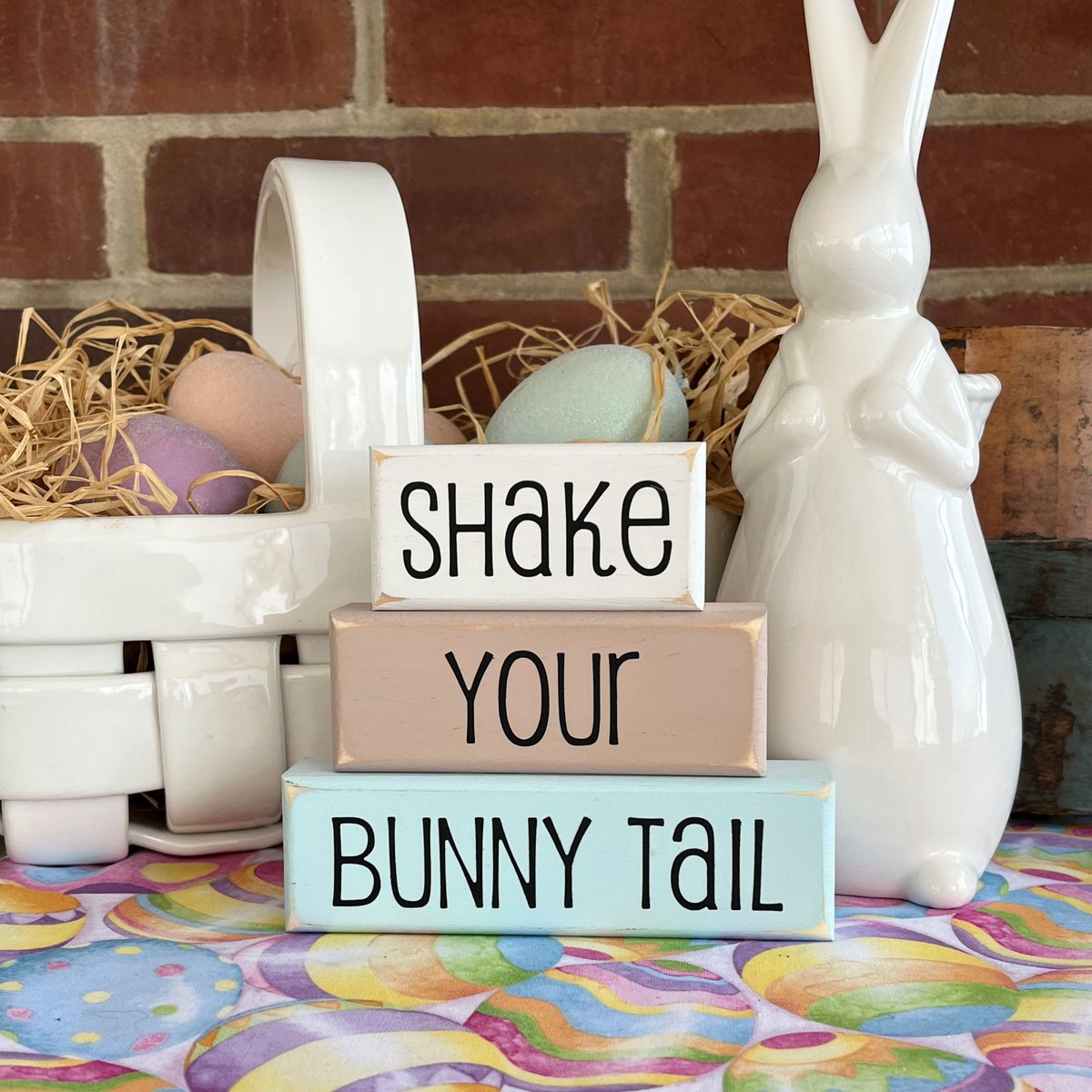 CountryWorkshp's tweet photo. #EasterBunny / Shake Your Bunny Tail / Stacking Blocks #MiniShelfSitter / Tiered Tray Decor / Easter Decoration #smilett23 https://t.co/KTLD86ltWQ via @Etsy https://t.co/6yHEkJQVF7