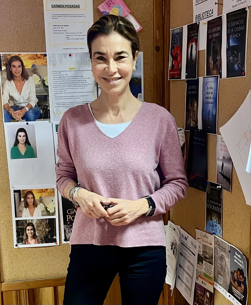 Un gusto recibir a <a href="/carmenposadas_/">Carmen Posadas</a> en nuestro instituto <a href="/IES_Ribera/">IES RiberadeCastilla</a> para mantener una  interesante charla sobre su última novela.📚😍
<a href="/avrondilla/">AV Rondilla</a> <a href="/cfievalladolid/">CFIE VALLADOLID</a> <a href="/Hoy_Libro/">¡Hoy Libro!</a> <a href="/educacyl/">Educación JCyL</a>