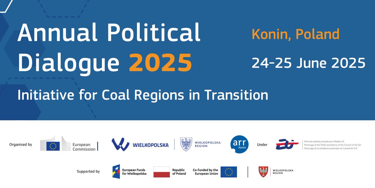 Registration is open for the #CoalRegionsEU 2025 Annual Political Dialogue!

🗓️ 24-25 June
📍 Konin, Poland

Agenda and links 🔗 europa.eu/!PPPHbw

#JustTransition