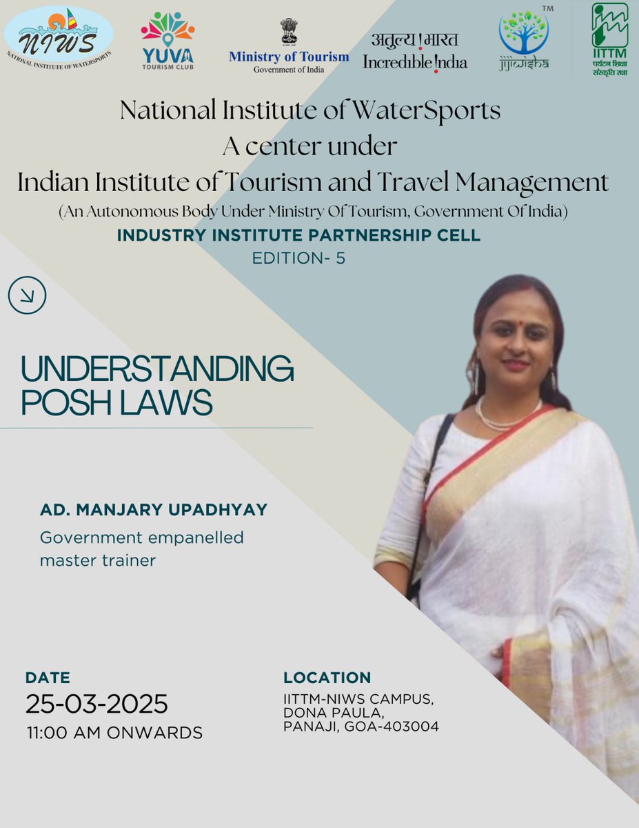 A POSH session awaited at Indian Institute of Water Sports.
#poshtraining
#JijiwishaSociety
#goa