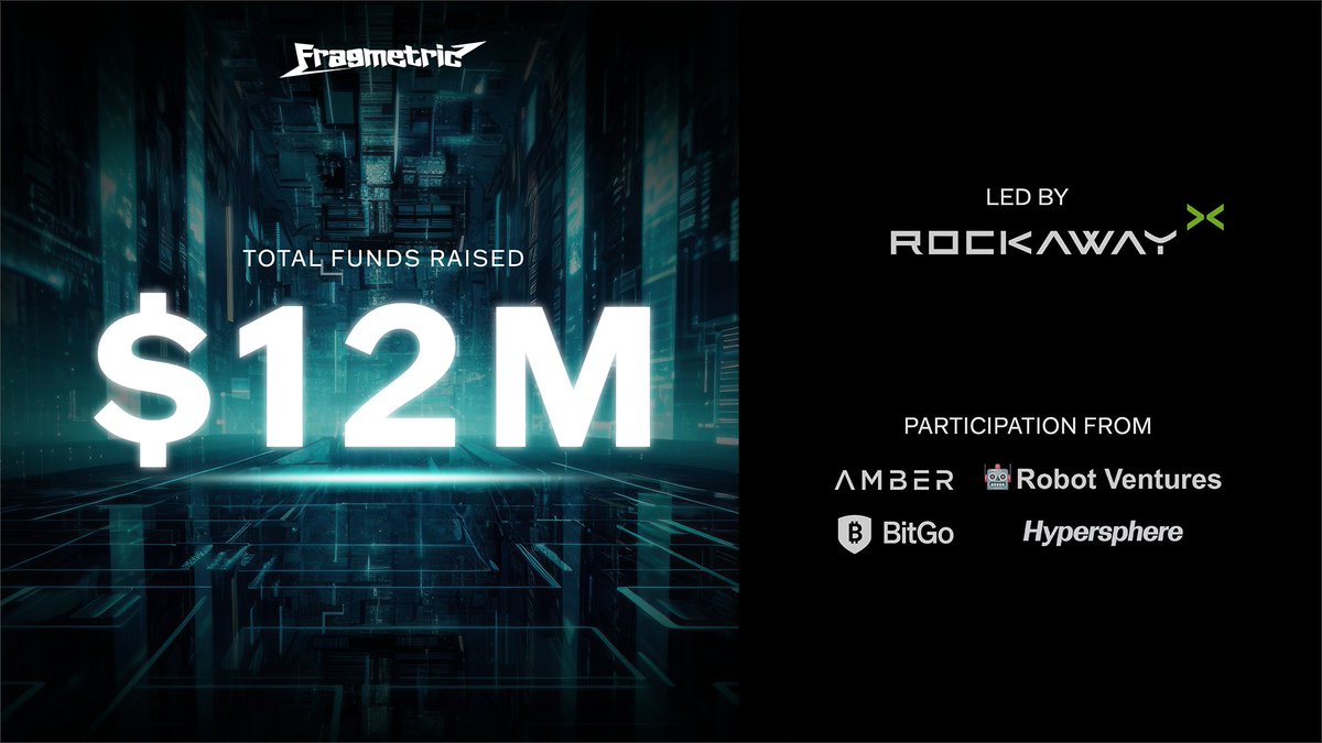 Fragmetric (@fragmetric) on Twitter photo Fragmetric has secured $12M in total funding, with our latest $5M strategic round led by <a href="/Rockaway_X/">RockawayX (Hiring)</a>, with participation from <a href="/robotventures/">Robot Ventures</a>, <a href="/ambergroup_io/">Amber Group</a>, <a href="/hypersphere_/">Hypersphere</a>, and <a href="/BitGo/">BitGo</a>. Fragmetric has secured $12M in total funding, with our latest $5M strategic round led by <a href="/Rockaway_X/">RockawayX (Hiring)</a>, with participation from <a href="/robotventures/">Robot Ventures</a>, <a href="/ambergroup_io/">Amber Group</a>, <a href="/hypersphere_/">Hypersphere</a>, and <a href="/BitGo/">BitGo</a>.