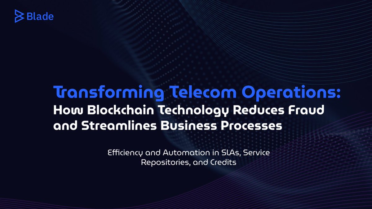 Ethernal (@ethernal_tech) on Twitter photo ๐ข <a href="/ethernal_tech/">Ethernal</a> is hosting:
"The New Standard for Telecom Ops? How <a href="/blade_bc_tech/">Blade Technology</a> Cuts Costs and Saves Time"
๐๏ธ Wed, Apr 9, 2025
๐ Online
๐ฅ Speakers:
<a href="/SrdjanVukmirovi/">Srdjan Vukmirovic</a> (<a href="/ethernal_tech/">Ethernal</a>)
Nikola Jovanovic (<a href="/Bloxic0/">Bloxico</a>)
linkedin.com/events/thenewsโฆ ๐ข <a href="/ethernal_tech/">Ethernal</a> is hosting:
"The New Standard for Telecom Ops? How <a href="/blade_bc_tech/">Blade Technology</a> Cuts Costs and Saves Time"
๐๏ธ Wed, Apr 9, 2025
๐ Online
๐ฅ Speakers:
<a href="/SrdjanVukmirovi/">Srdjan Vukmirovic</a> (<a href="/ethernal_tech/">Ethernal</a>)
Nikola Jovanovic (<a href="/Bloxic0/">Bloxico</a>)
linkedin.com/events/thenewsโฆ