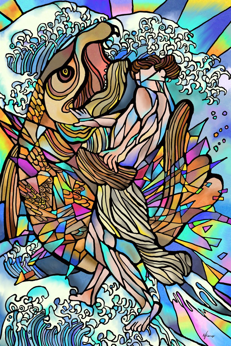NFT_NYC's tweet photo. "Struggle", is a stunning collaboration of traditional and generative art by @nfamousartists. Visit https://t.co/0IbiKXPmls to see their unique vision come to life! https://t.co/4c4nCZSvjS