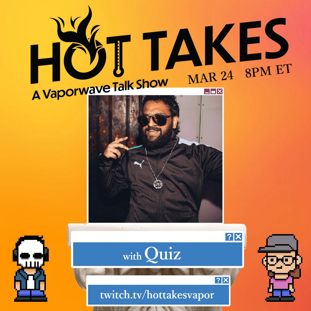 This will probably be one of the last things I post on here so I'm gonna go out with a bang - it's my great honor to be on Hot Takes tonight at 8pm ET, gonna be talking community organizing, hram reduction, political activism... Might even talk about music too 🫨